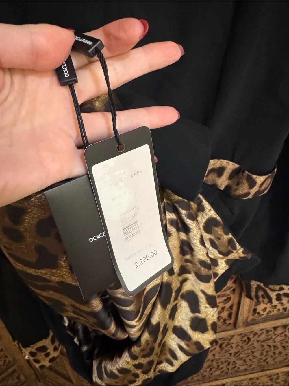 Dolce & Gabbana Black & Leopard Print Dress $2,295 NEW NWT - Picture 6 of 6